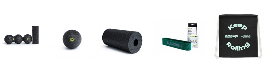 Basketball - Kit 3                    Including;  Blackroll Standard Roller, Mini Roller, Trigger Ball 8cm, Trigger Ball 12cm, Duoball 8cm, Fitness Carry Bag, Loop band (Fabric Blue) (3)