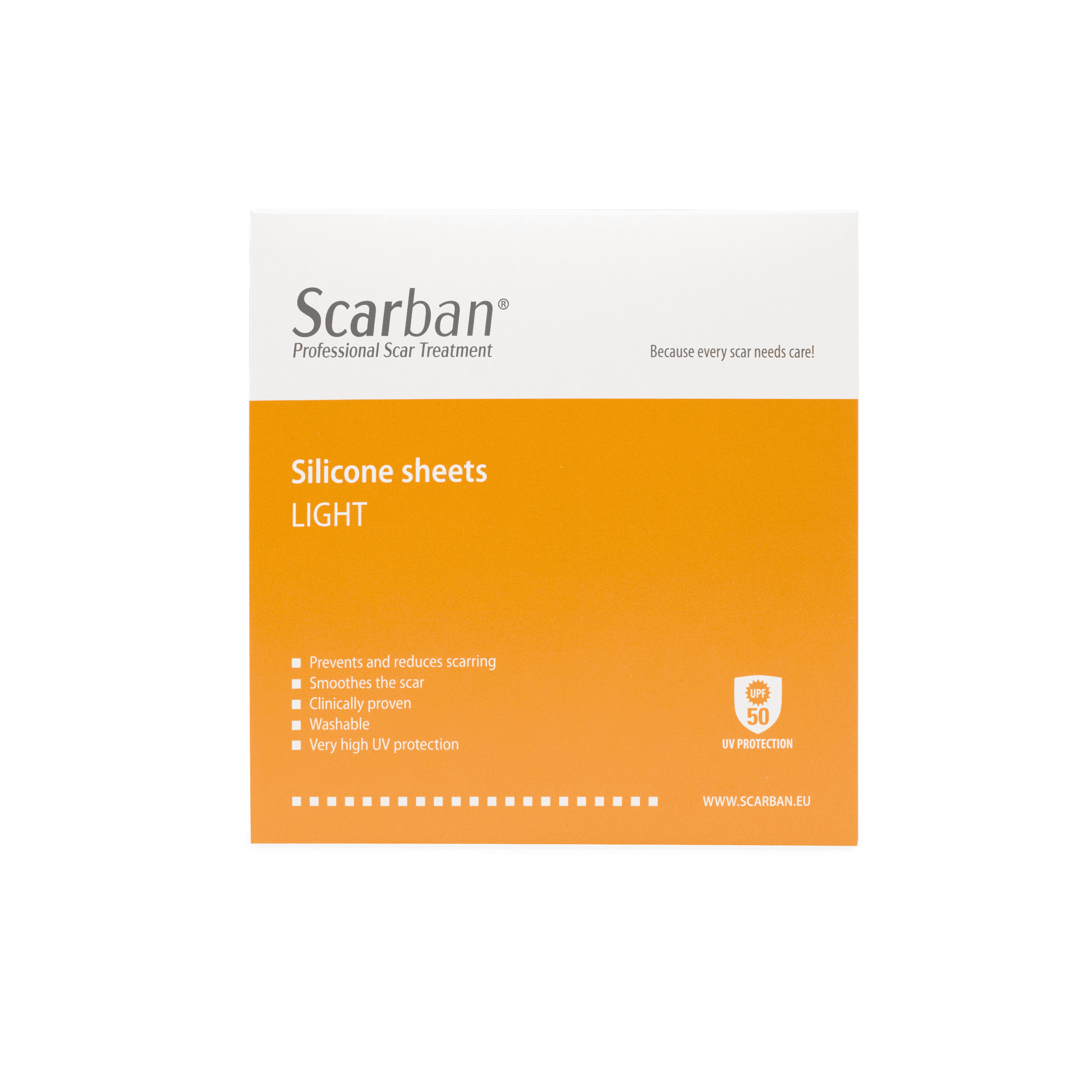 Scarban Silicone Sheet Light packaging – scar treatment trusted by professionals in NZ