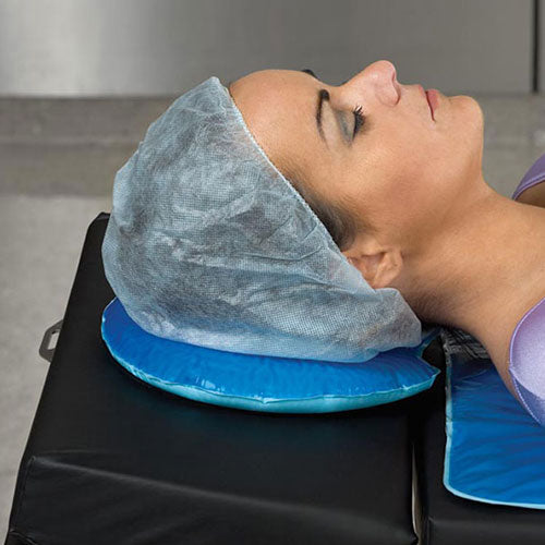 Patient using head protector