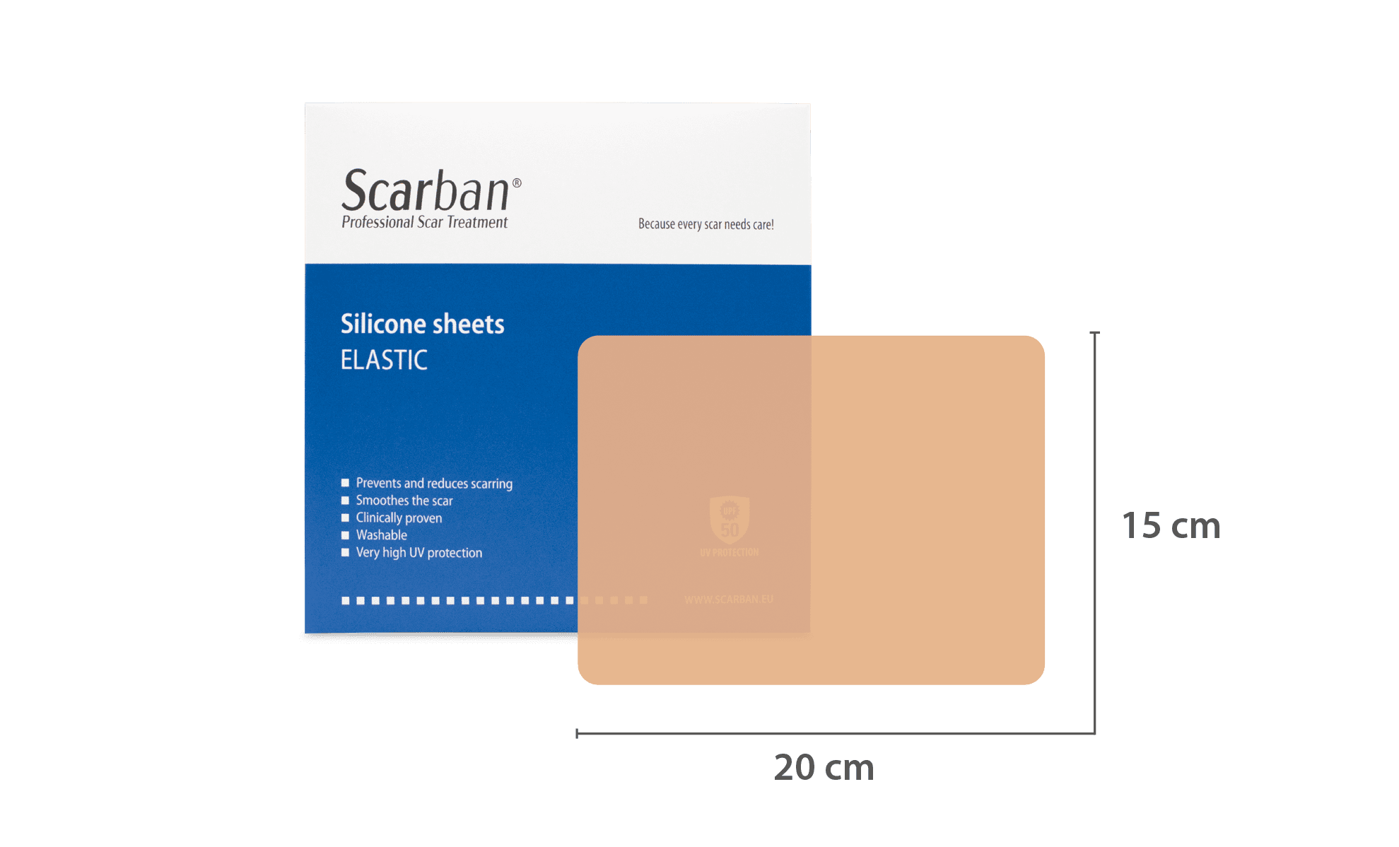 silicone scar sheets packaging and product