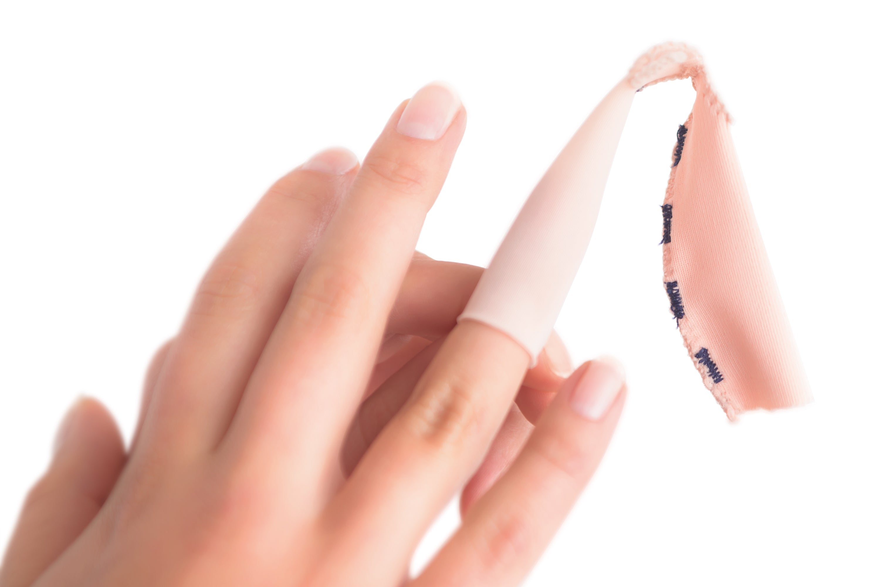 Close-up of Scarban Finger Cap – extra-thick, medical-grade silicone sheeting for scar management